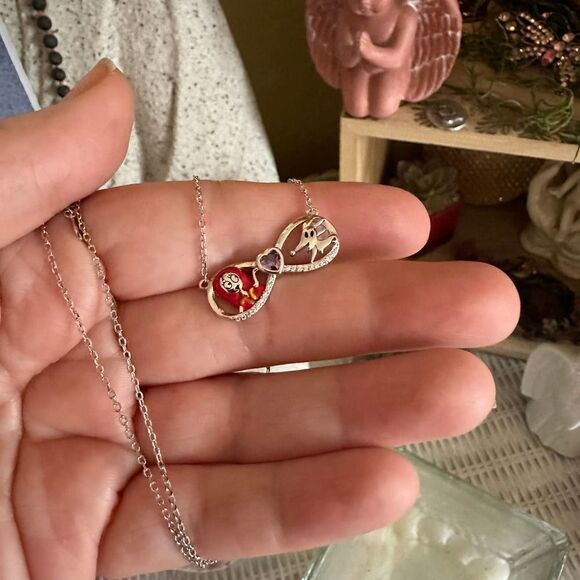 Nightmare Before Christmas Sally & Dog Sterling Silver Necklace - Picture 4 of 7